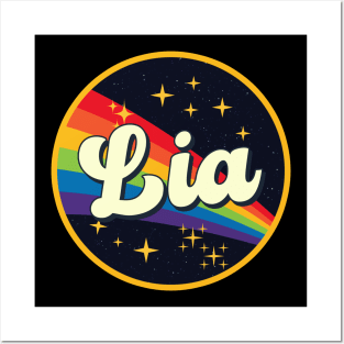 Lia // Rainbow In Space Vintage Style Posters and Art